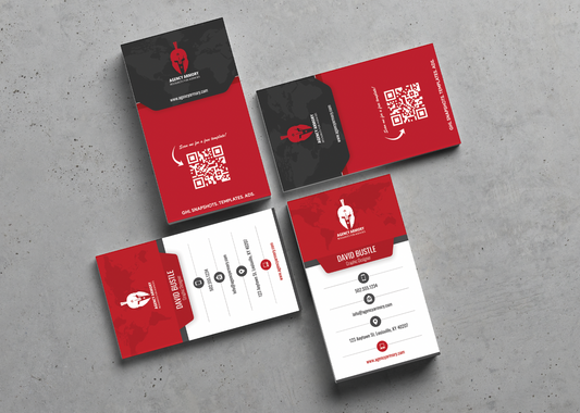 Agency Business Card Tall Design Template